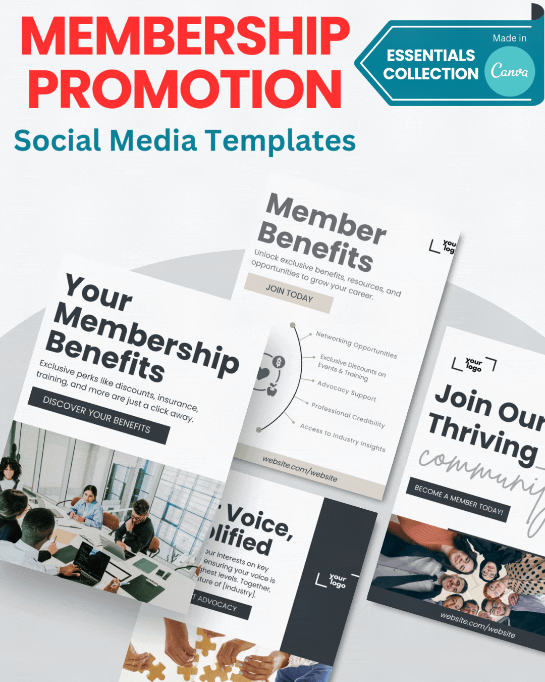 Membership Promotion Templates | The Essentials Collection Membership Promotion Templates | The Essentials Collection