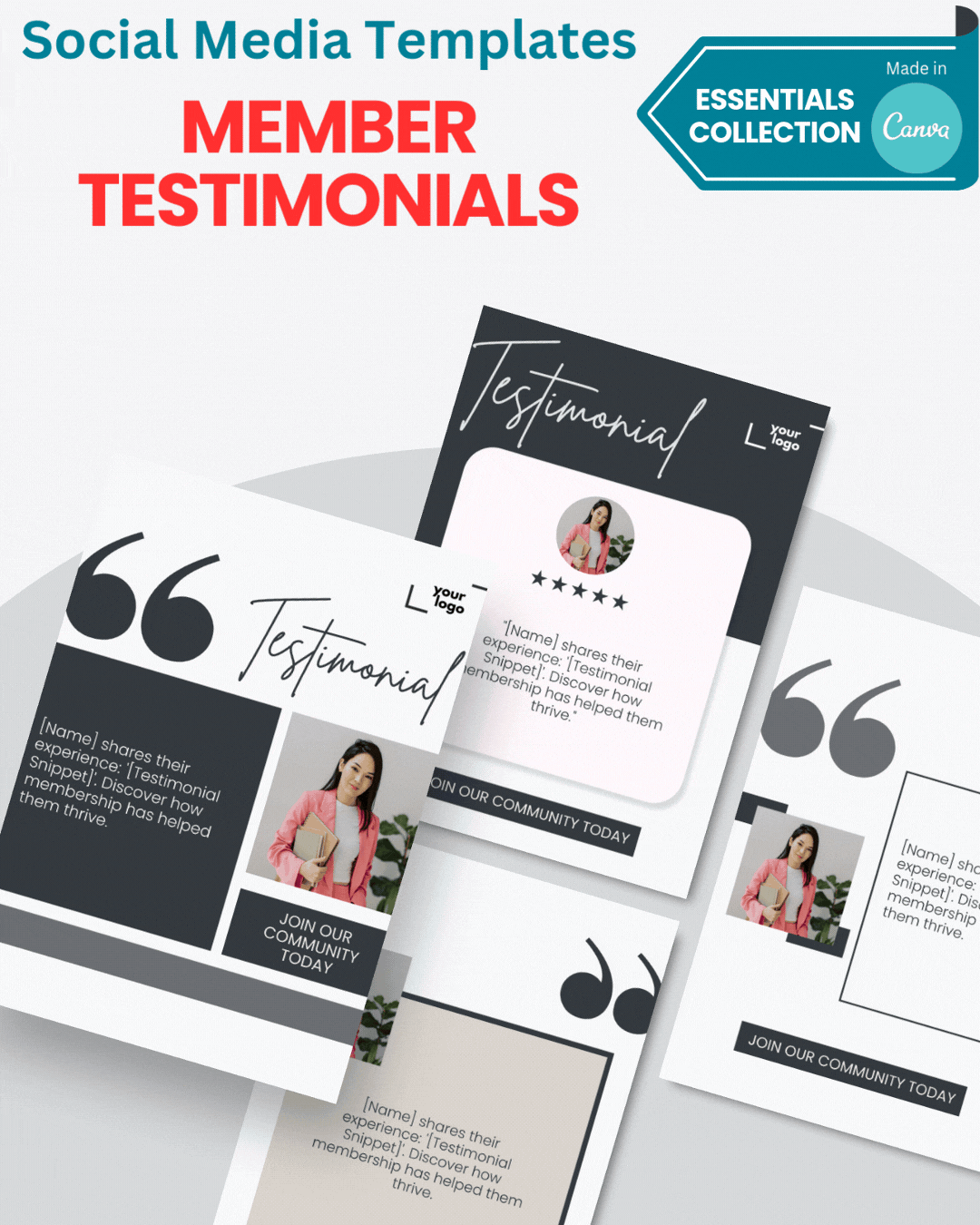 Member Testimonials Templates | The Essentials Collection
