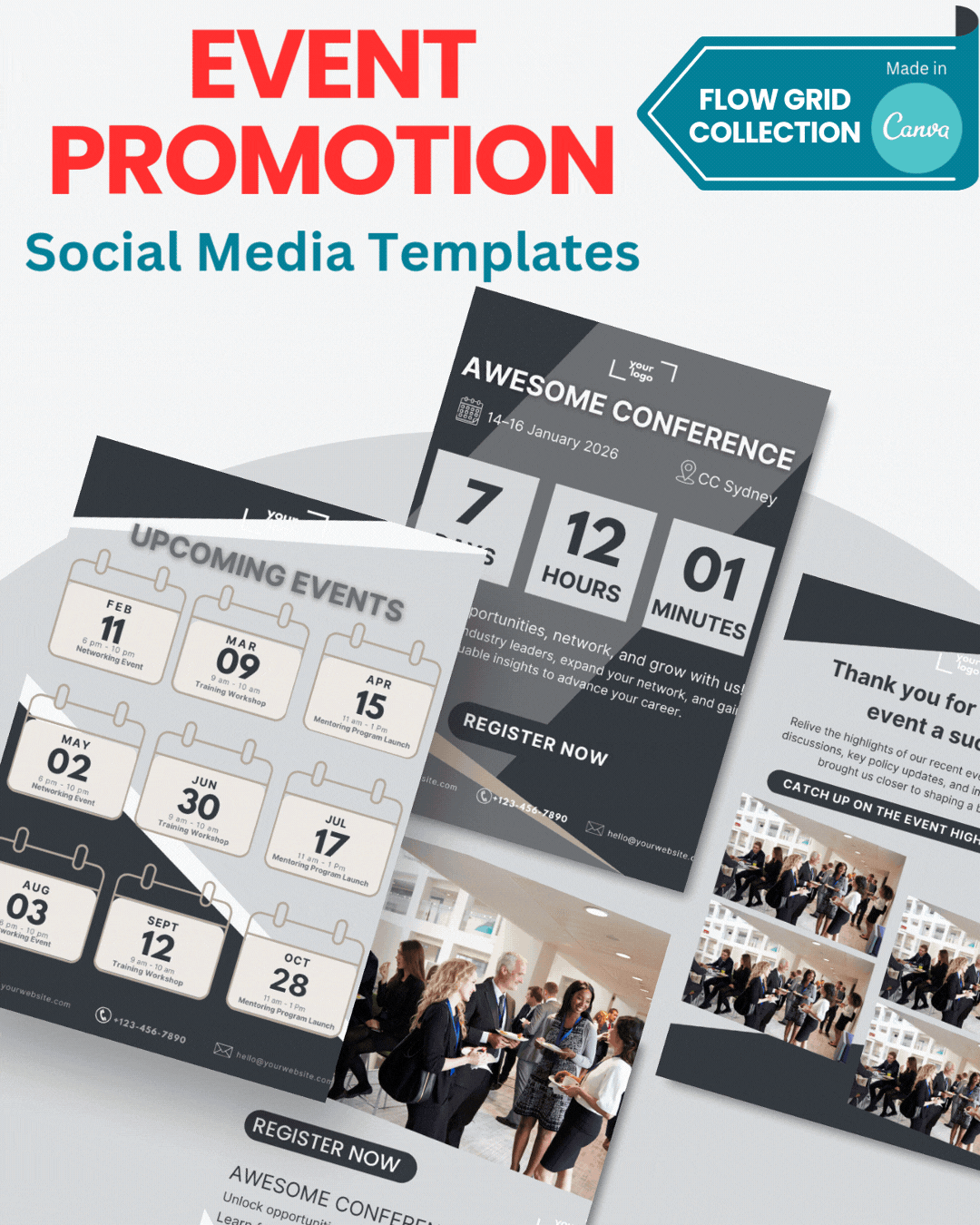 Event Promotion Templates | The Flow Grid Collection Event Promotion Templates | The Flow Grid Collection