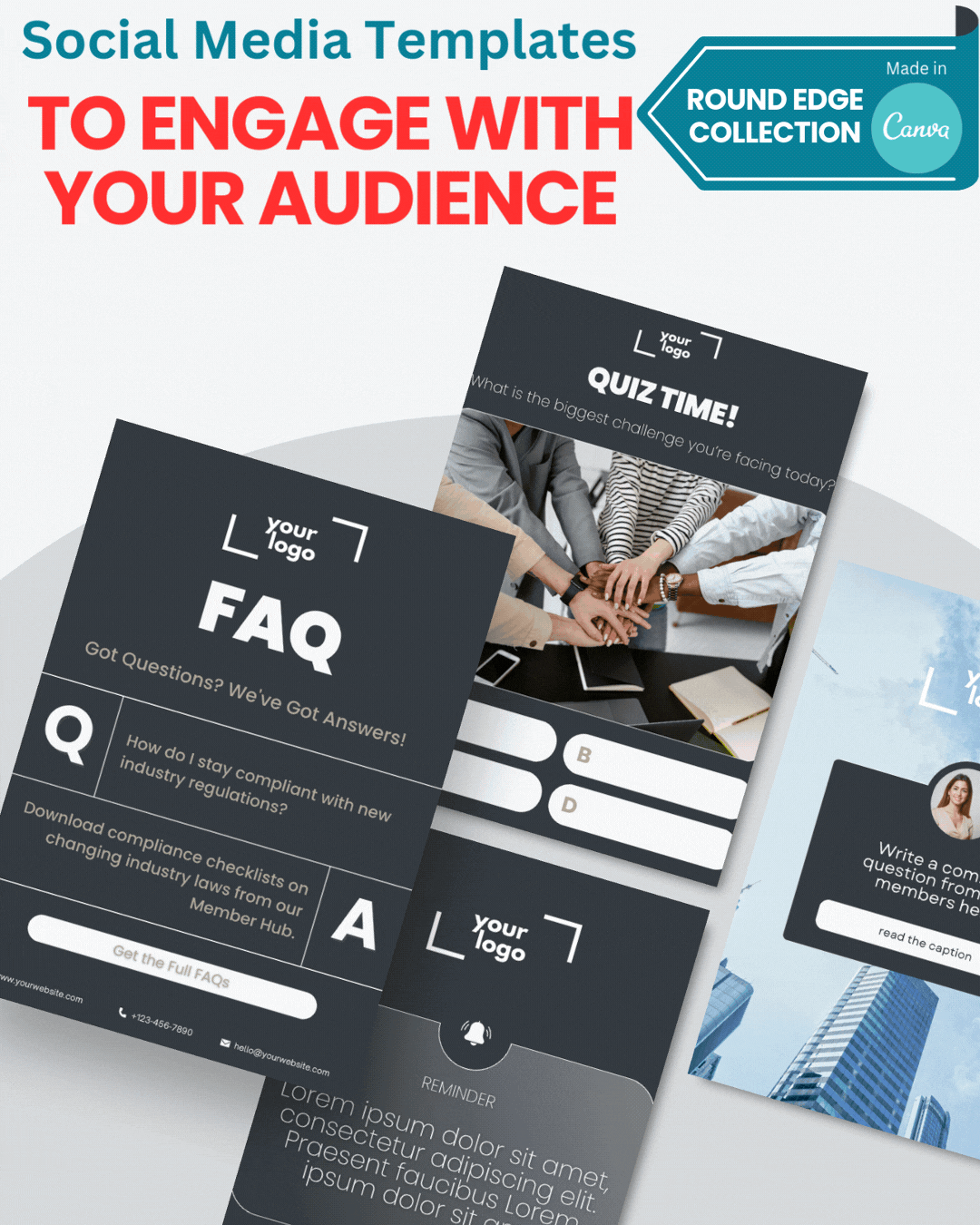 Engage with Your Audience Templates | The Round Edge Collection Engage with Your Audience Templates | The Round Edge Collection