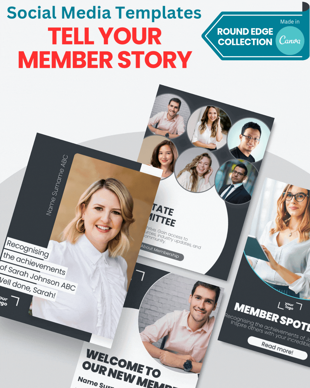 Tell Your Member Story Templates | The Round Edge Collection Tell Your Member Story Templates | The Round Edge Collection